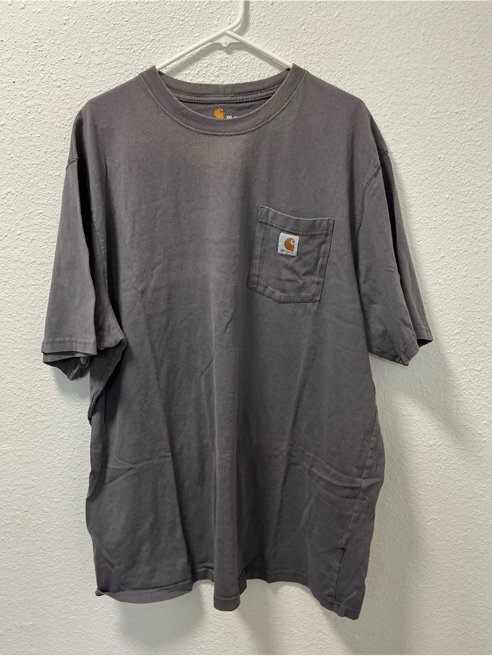 Carhartt K87 Heavyweights Pocket T-Shirt Men’s 2XL Tall Charcoal Gray org fit